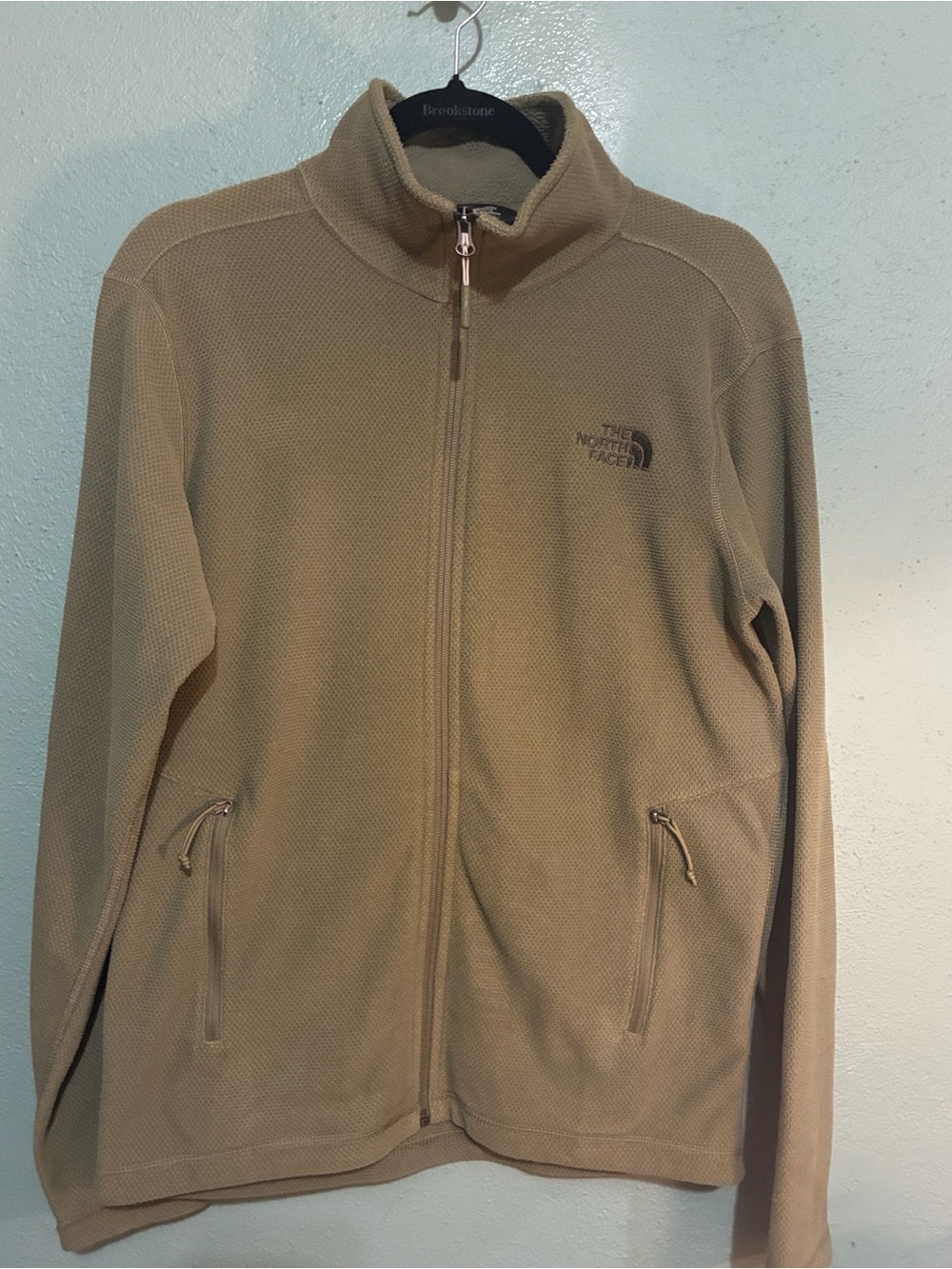 The North Face Men’s Texture Cap Rock Fleece Jacket Small Tan Khaki NF00CVB1